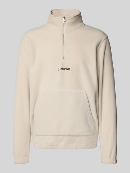 Regular Fit Troyer mit Känguru-Tasche Modell 'SOHO HALFZIP FLEECE' Shop The Look MANNEQUINE