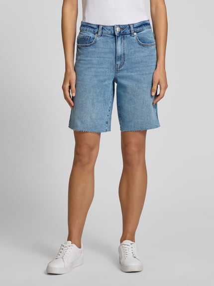 VERO MODA Regular Fit Jeansshorts aus Baumwoll-Mix Modell 'CLEO' Hellblau 4