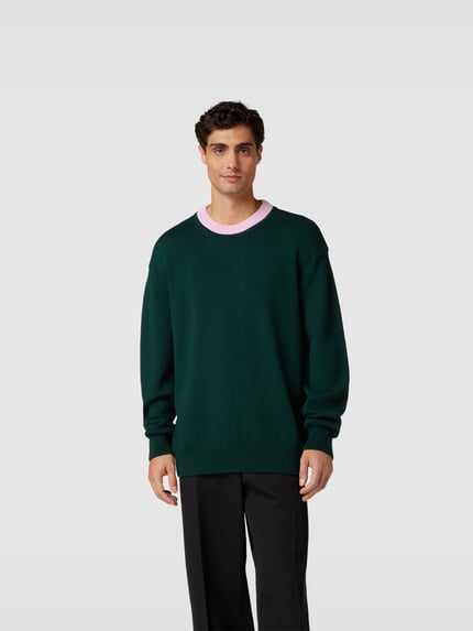 Botter Oversized sweter wełniany z czystej wełny Ciemnozielony 4