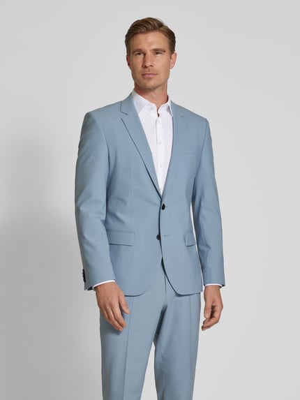 HUGO Pak met reverskraag, model 'Arti/Hesten' Bleu - 4