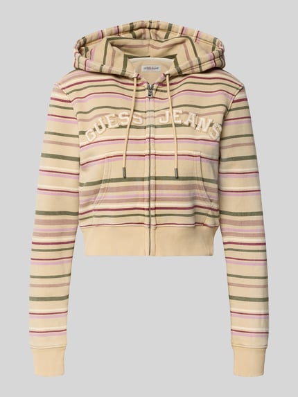 Cropped Sweatjacke mit Kapuze Shop The Look MANNEQUINE
