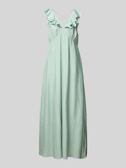 Moves Maxikleid mit Volants Modell 'Leanna' Schilf 2