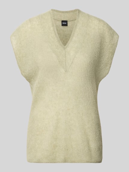BOSS Relaxed Fit Pullunder aus Alpaka-Mix Lind 2