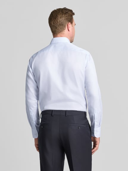 Christian Berg Men Regular Fit Business-Hemd mit Mini Check und Kentkragen Bleu 5