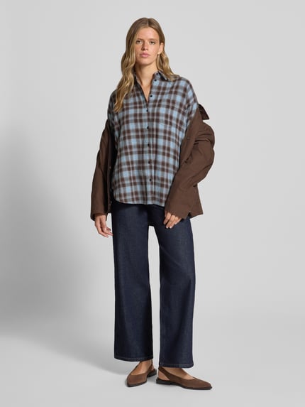 JJXX Relaxed Fit Bluse mit Brusttasche Modell 'JAMIE' Bleu 1