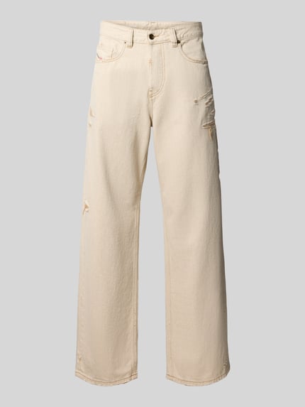 Straight Fit Jeans aus reiner Baumwolle Shop The Look MANNEQUINE