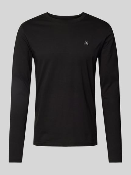 Marc O'Polo Longsleeve aus Baumwolle mit Label-Print Black 2