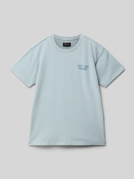 Cars Jeans T-Shirt mit Label-Print Bleu 1