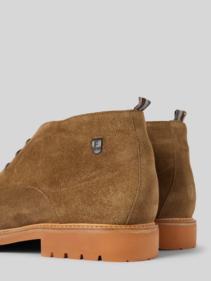Floris van Bommel Lederboots mit Label-Badge Modell 'De Karper' Oliv 2