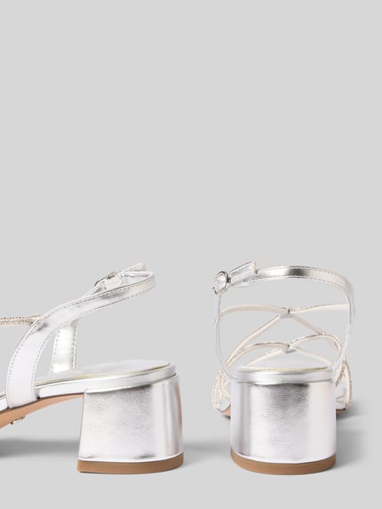 Tamaris Sandalette mit Strasssteinbesatz Silber 2