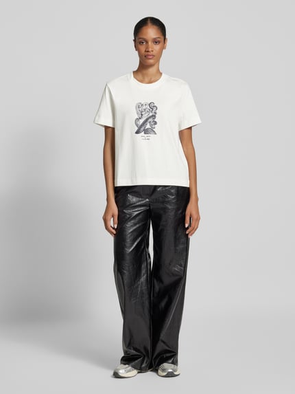 Selected T-shirt z okrągłym dekoltem model ‘ESSENTIAL’ Biały 1