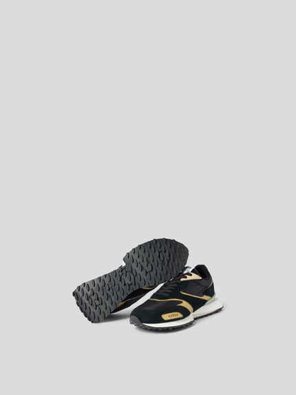 GHŌUD Sneakersy z mieszanki skóry z detalem z logo Czarny 5