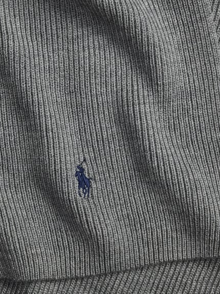 Polo Ralph Lauren Mütze und Schal im Set aus reiner Wolle Mittelgrau 2