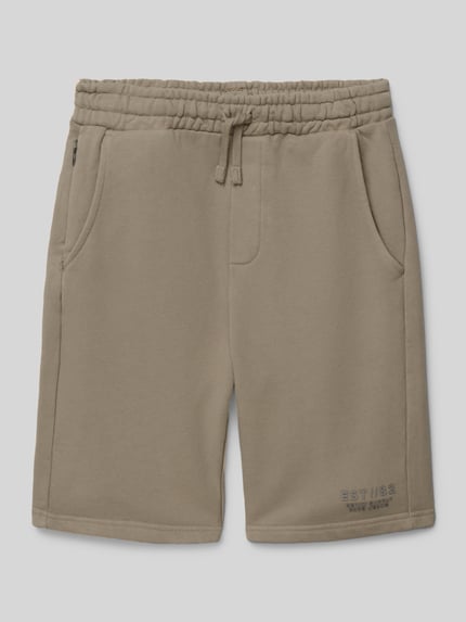 Cars Jeans Sweatshorts met elastische band, model 'RYDAR' Kaki - 1