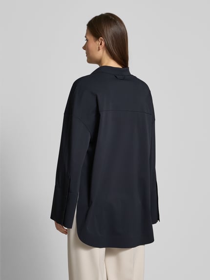 MM by Max Mara Relaxed Fit Bluse mit überschnittenen Schultern Modell 'PATELLA' Dunkelblau 5
