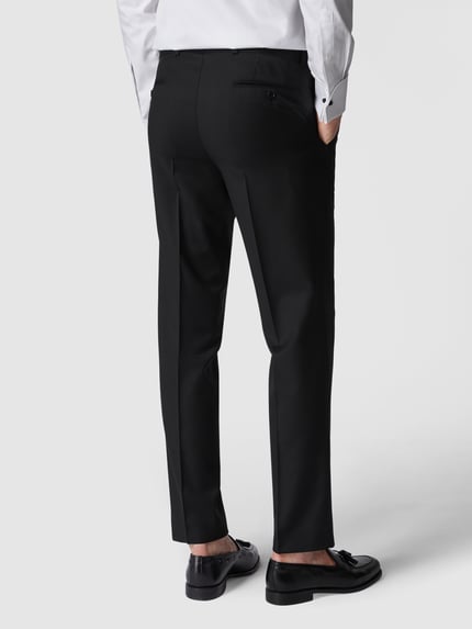Carl Gross Modern Fit Anzughose aus Schurwolle Black 5