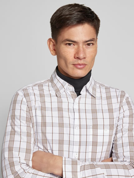 s.Oliver RED LABEL Koszula casualowa o kroju regular fit z czystej bawełny Biały 3