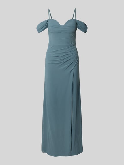 Mascara Abendkleid mit Beinschlitz Oliv 2