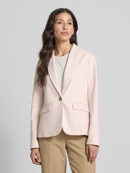 s.Oliver BLACK LABEL Żakiet o kroju slim fit z mieszanki bawełny Różowawy 4