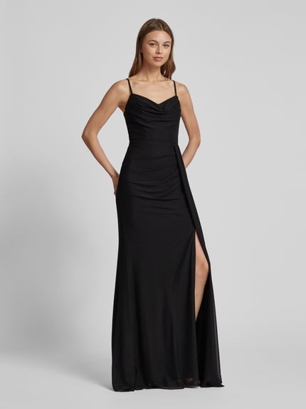 TROYDEN COLLECTION Abendkleid mit Beinschlitz Black 1