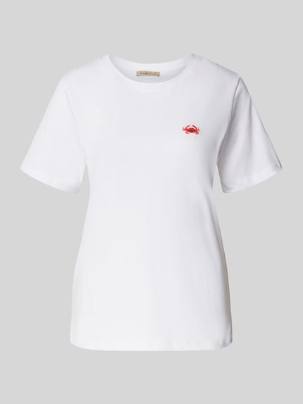 Smith and Soul T-Shirt mit Motiv-Stitching Weiss 2