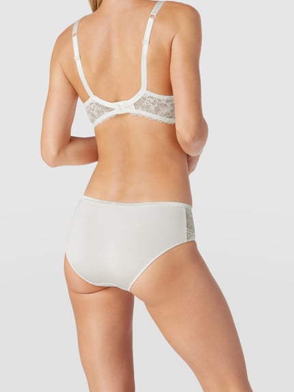 Mey Slip met stretchgehalte en kanten afwerking model 'Luxurious' Ecru - 4