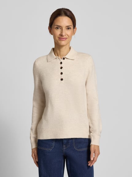 Christian Berg Woman Regular Fit Strickpullover mit Woll-Anteil Beige 4