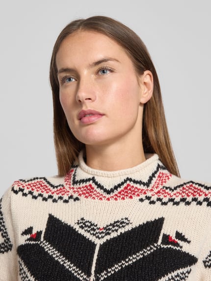 Polo Ralph Lauren Strickshirt aus Woll-Mix mit Alpaka-Anteil Beige Melange 3