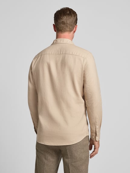 Selected Slim Fit Freizeithemd aus reiner Baumwolle Modell 'SLIMOWEN' Beige Melange 5