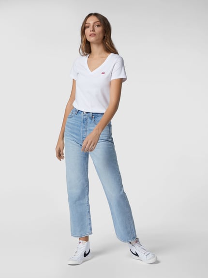 Levi's® T-shirt met v-hals Wit - 1