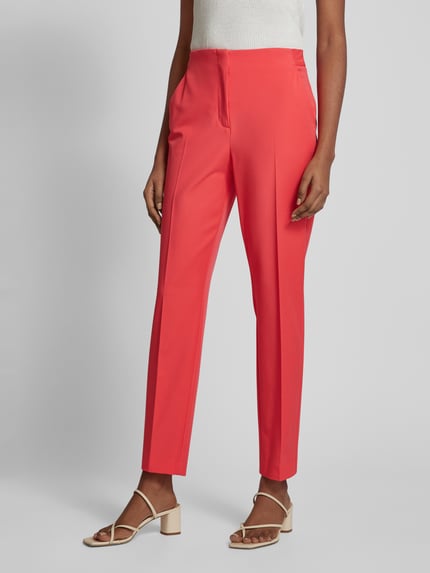 COMMA Regular fit stoffen broek met persplooien Felroze - 4