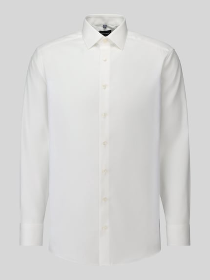 OLYMP Regular fit zakelijk overhemd van puur katoen Ecru - 2
