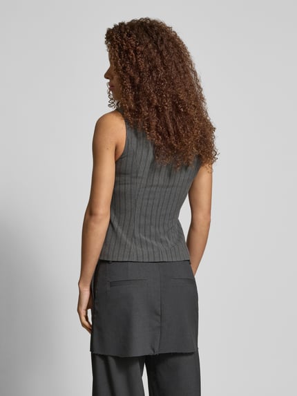 Weekday Weste mit Knopfleiste Modell 'Cobra' Dunkelgrau 5