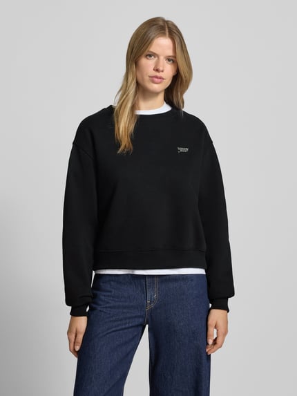 Tommy Jeans Relaxed Fit Sweatshirt aus Baumwoll-Mix Black 4