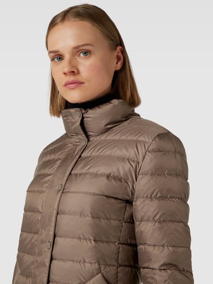 GANT Gewatteerd jack met labeldetail Taupe - 3