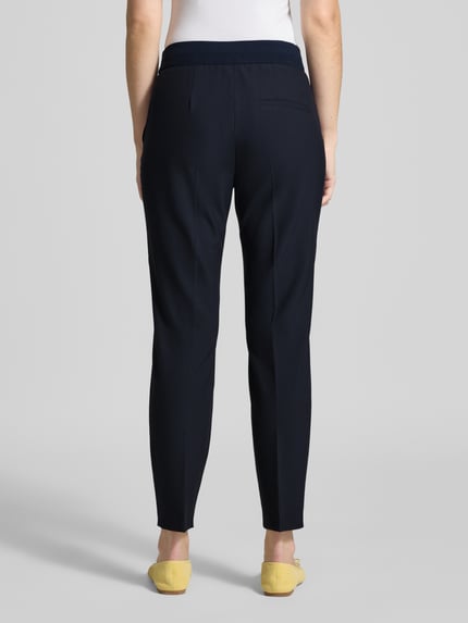 s.Oliver BLACK LABEL Krój regular fit wąskie spodnie z kantami Granatowy 5