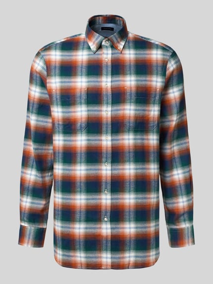 Christian Berg Men Regular Fit Freizeithemd mit Button-Down-Kragen Kupfer 2