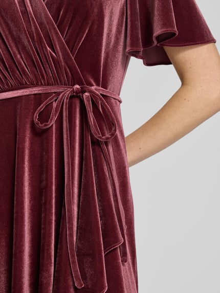 Christian Berg Cocktail Cocktailkleid mit V-Ausschnitt Dunkelrot 3