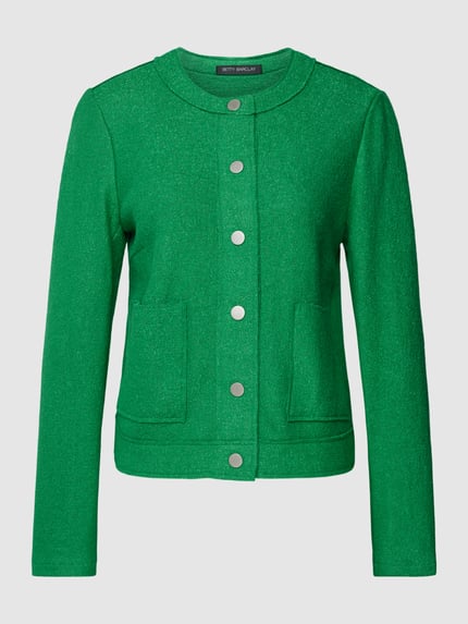Żakiet z mieszanki wiskozy i wełny w jednolitym kolorze Shop The Look MANNEQUINE