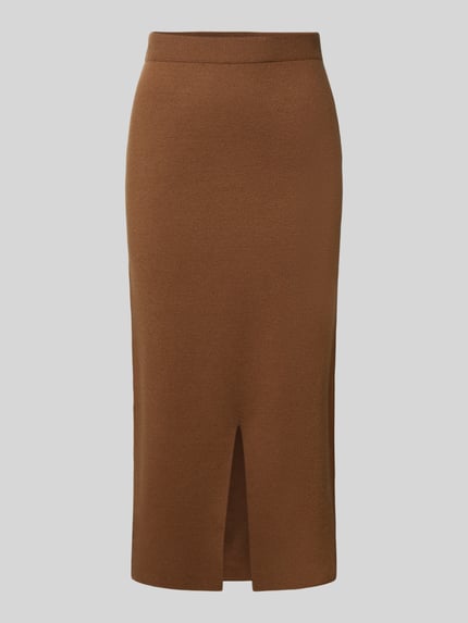 Christian Berg Woman Midirock mit Gehschlitz Cognac 2