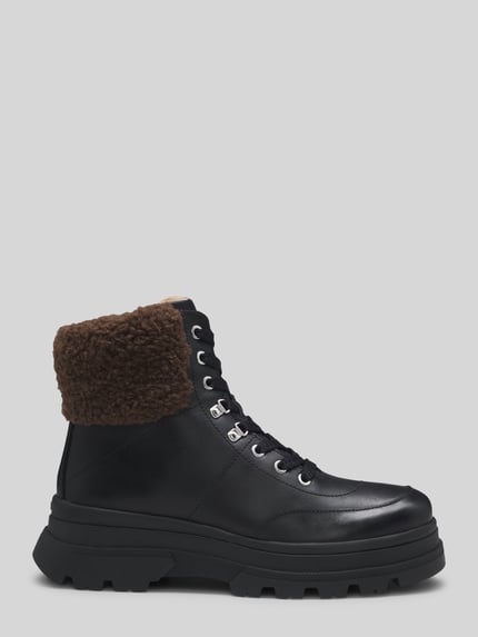 BOSS Boots van echt leer, model 'FOSTER' Zwart - 4