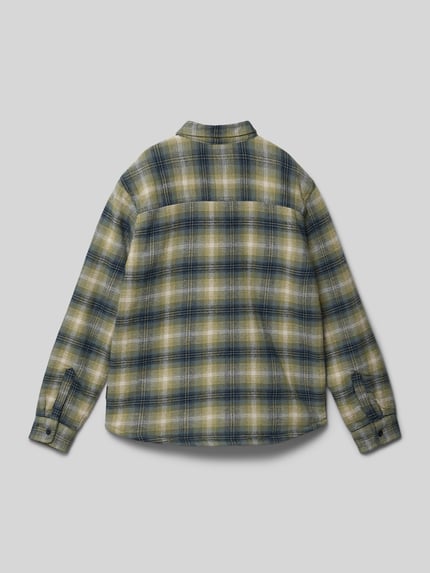 Quiksilver Regular fit vrijetijdsoverhemd met logopatch, model 'Venture' Olijfgroen - 3