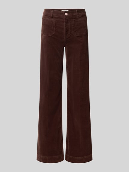 Christian Berg Woman Regular Fit Hose mit Cordstruktur Mittelbraun 1
