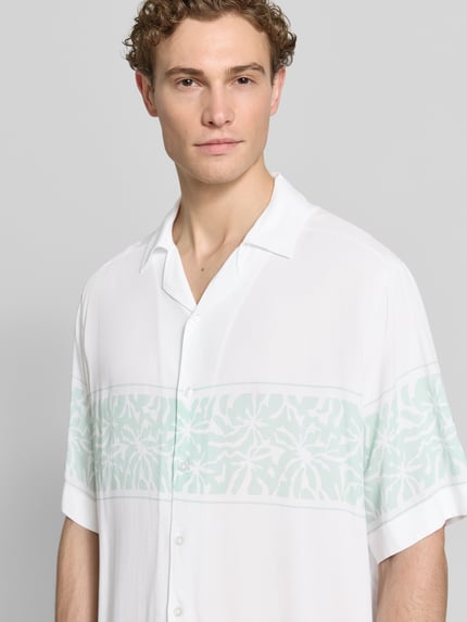 BOSS Orange Regular Fit Freizeithemd aus reiner Viskose Modell 'LAPISY' Weiss 3