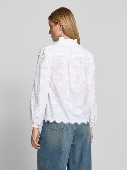 MICHAEL Michael Kors regular fit blouse met stitchings Wit - 5