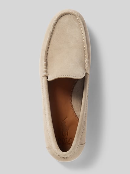 Polo Ralph Lauren Leren loafers met siernaden, model 'MERTON VENETIAN' Beige - 3