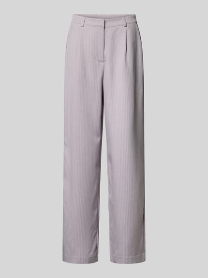 Produktfoto, Hose mit Eingrifftaschen Modell 'Rosie' von LOLLYS LAUNDRY in dezentem Grau, Wide Leg, aus Material-Mix mit Viskose-Anteil.