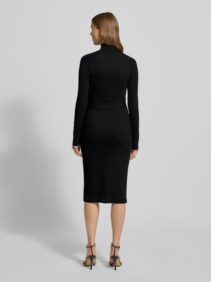 Lauren Ralph Lauren Midikleid mit Bindegürtel Modell 'VAHANT' Black 5