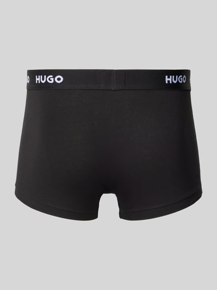 HUGO Obcisłe bokserki z detalami z logo w zestawie 3 szt. Czarny 3