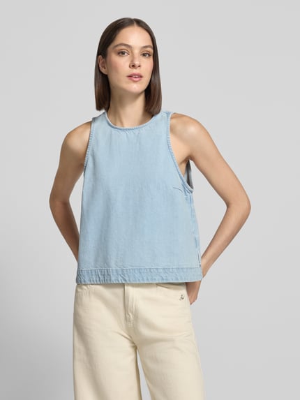 ARMEDANGELS Bluzka jeansowa o kroju regular fit z czystej bawełny Jeansowy niebieski 4